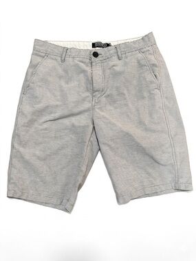 Ezekiel Men’s Striped Chino Shorts Size 35 | White/Grey